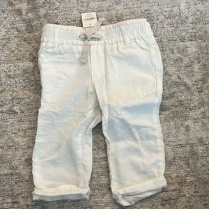 Gap boys white linnen pants